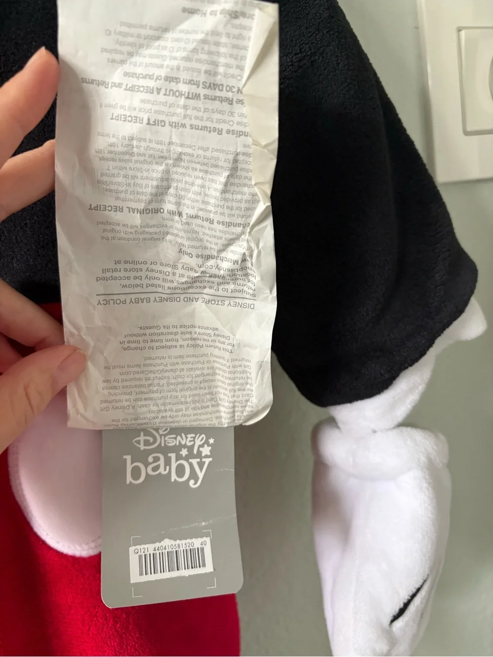 Disney Baby Mickey Mouse Pajama Onesie Romper with Hood and Gloves